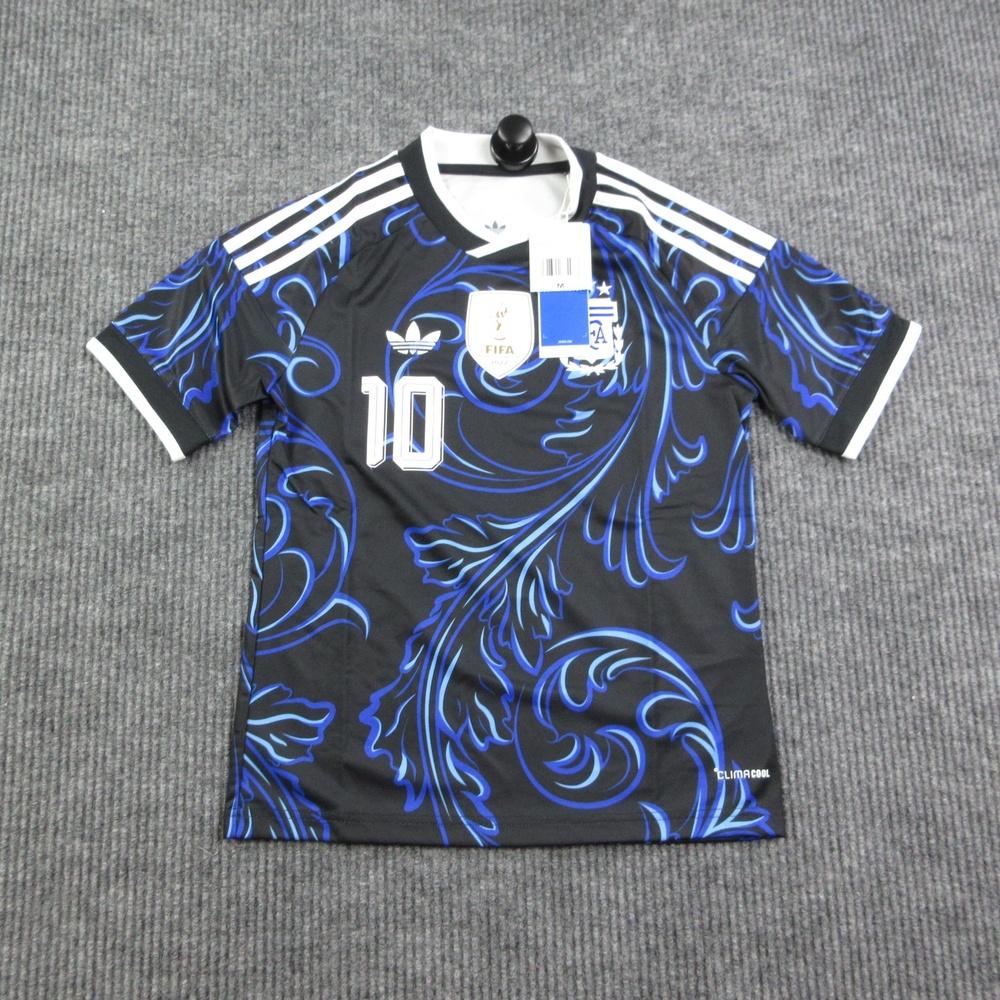 Adidas Shirt Boys 11-12 Years Black Argentina Messi 10 AFA Jersey Climacool NWT